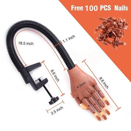 Nail Trainning Train Practice Hand, Nail Display Manicure Supply,  for Nail Manicure, Best Manicure DIY Print Practice Tool