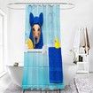 180x180cm Marble Bathroom Shower Curtain Water Proof,Reinforced Metal Grommets