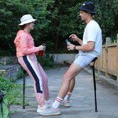 Portable Seat Folding Stool Adults Adjustable 5 Gear Suitable for People of Different Heights, Stick Seat Lightweight Portable Stool