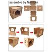 Corrugated Cardboard Cat Pet Scratcher Reversible Panels house Bed