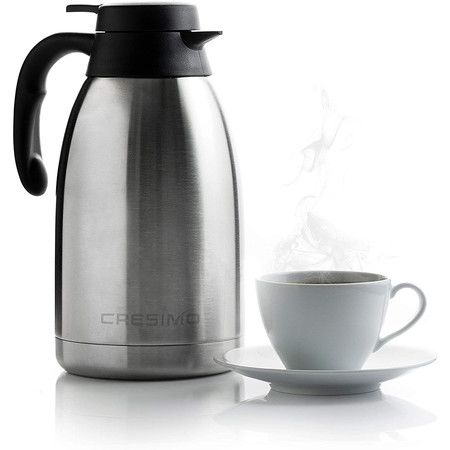 Water Double Wall Vacuum Insulated Pitcher for Tea Iced Drinks. 68 Oz Coffee Carafe Thermal Stainless Steel Double Walled Thermal Pots Coffee 