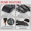 Double Barrel Bike Floor Foot Pump,Portable Air Pump Inflator Pump with 160PSI Precision Pressure Gauge Fits Presta Schrader and Deutschland Valve for Bicycle,Ball,Scooter,Car,Toys Inflatable