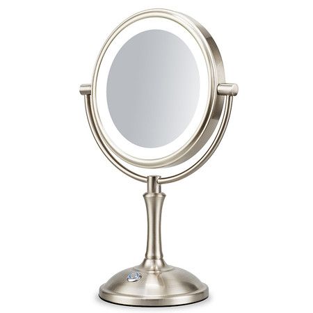 Professional 8" Lighted Makeup Mirror, 10X Magnifying Vanity Mirror with Brightness Adjustable Desk Lamp