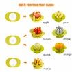 4-in-1 Apple Pear Mango Tomato Guava Orange Pitaya Fruit Vegetable Slicer Cutter with Common Basic Kitchen Gadgets