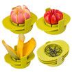 4-in-1 Apple Pear Mango Tomato Guava Orange Pitaya Fruit Vegetable Slicer Cutter with Common Basic Kitchen Gadgets