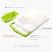 3 In 1 Design Retractable Kitchen Multifunctional Plastic Cutting Board With Drain Basket Creative Practical Kitchen Gadget (Green)