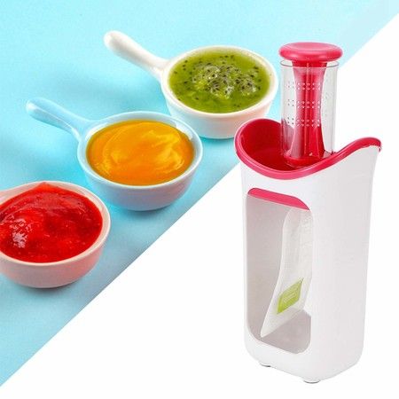Squeeze Pouches Pouch Filling Station for semi-Solid Food with 10 Reusable Storage Bags