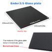 Upgraded 3D Printer Glass Bed Surface Build Plate For Ender 3, Ender 3X, Ender 3 Pro, Ender 3 V2 and Ender-5, 235x235x4MM