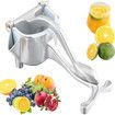 Manual Fruit Juicer Squeezer Heavy Duty Lemon Lime Citrus Hand Press Bar Tool Juice Squeezer (Silver)
