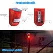 Solar Powered Sound Alarm Strobe Light for Home, Farm,Shop,Garden,Villa