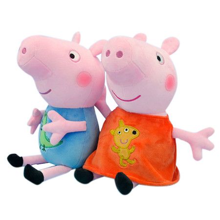 2x30cm Peppa and George Pig Cartoon Anime figure Doll Party Girl Toy Child  Birthday Gift - Crazy Sales
