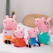 30cm Peppa and George Pig Party Girl Anime Dolls Birthday Toys for Children 2Pcs