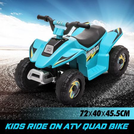 6v Electric Kids Ride on ATV Quad 4 Wheels Toy Car LED Lights Battery Power Blue for sale online 