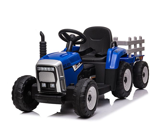 blue tractor ride on toy