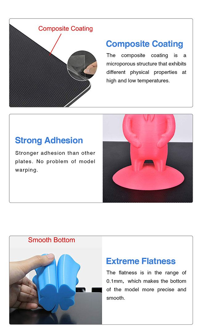 Upgraded 3D Printer Glass Bed Surface Build Plate For Ender 3, Ender 3X