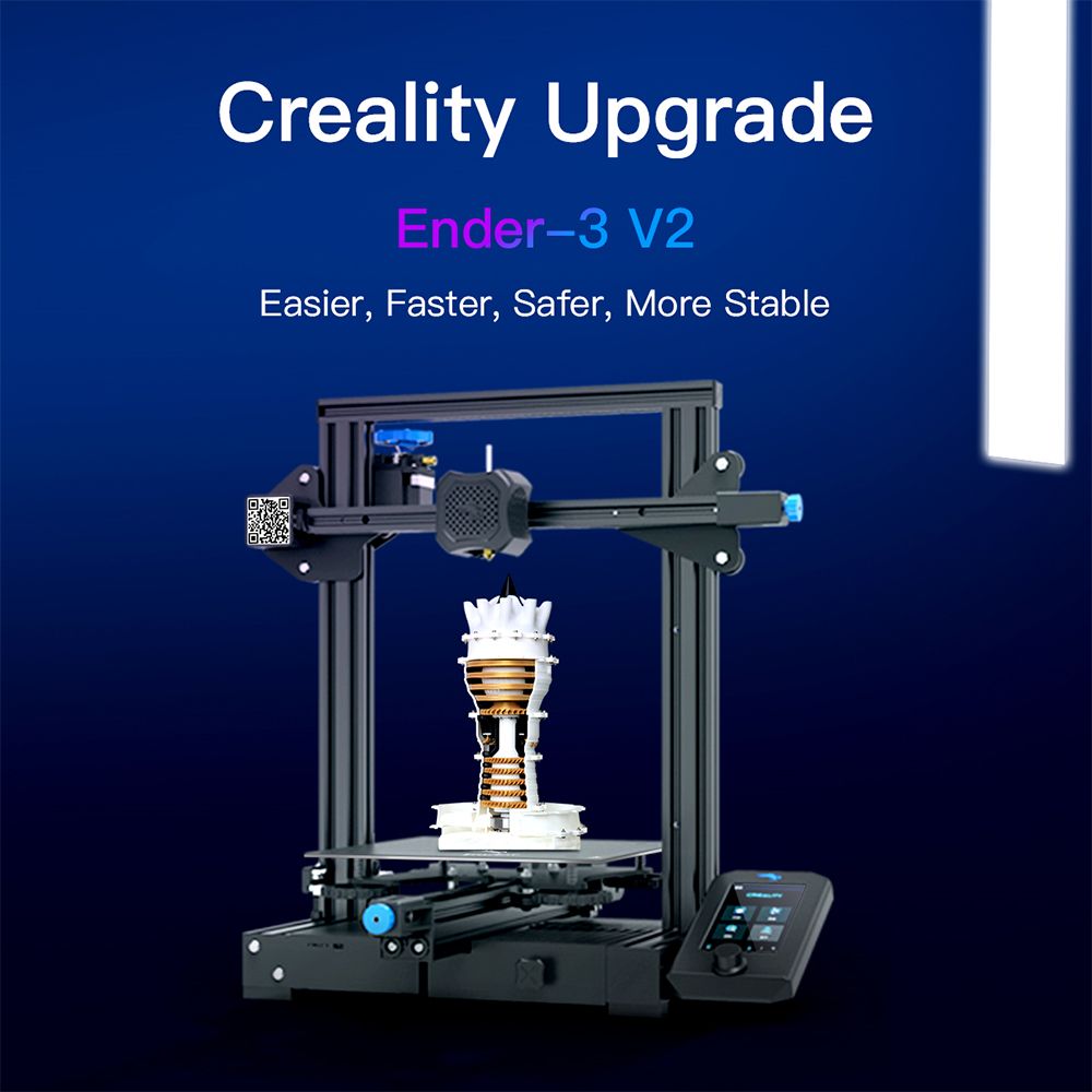 Upgraded Ender 3 V2 3D Printer with Silent Motherboard Mean Well Power Supply 220 x 220 x 250MM