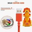 2pcs Stray Dog Charging Cables (Type-C and Lightning, Orange+ White)