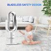 Bladeless Tower Fan Oscillating Heating 2 In 1 Cool Hot with Led Screen and Remote Control