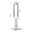 Bladeless Tower Fan 2 In 1 Heater Cool Hot Oscillating Heating with LED and Remote Control