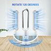 Bladeless Tower Fan 2 In 1 Heater Cool Hot Oscillating Heating with LED and Remote Control