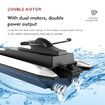 Racing Boat Remote Control with 25KM/H High Speed 4 Channels Electric Blue