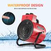 2000W 2 in 1 Portable Electric Heater Industrial Fan Heater freestanding Carpet Dryer with SAA Red