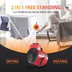 2000W 2 in 1 Portable Electric Heater Industrial Fan Heater freestanding Carpet Dryer with SAA Red