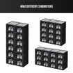 12PCS Shoe Storage Box Sneaker Display Cases ABS Plastic Boxes Stackable Organiser Transparent Black