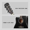 Melodic Acoustic Electric Guitar Wooden Folk 4 Band EQ Black 41 Inch