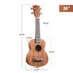 Melodic Tenor Ukulele 26 Inch Mahogany Ukulele with Bag Tuner Pick Capo