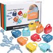 Kids Learning Lock Key Pairing Early Development Educational Alphanumeric Toy Set Indoor Acitivity Birthday Gift