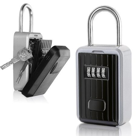 Key Lock Box with 4-Digit Combination outdoor Lock Box for House Key