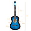 Melodic 38 Inch Round Acoustic Guitar Pack Classical Cutaway Blue