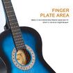 Melodic 38 Inch Round Acoustic Guitar Pack Classical Cutaway Blue