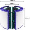 Air Purifier Filter Replacements for Dyson HP04, DP04, TP04, 1 Set Pure Cool Purifier Fan Glass HEPA Filter & Inner Activated Carbon Filters