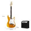 Melodic Stratocaster SSS Electric Guitar with 25W Amplifier Dakota Golden