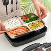 Stainless Steel 304 Lunch Box With Spoon Leak-proof Lunch Bento Boxes Dinnerware Set Adult Children Food Contain