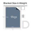 Luxdream Adult Weighted Blanket 9kg 198x122cm Stress Anxiety Relief Deep Sleep Heavy Gravity Blanket