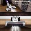 2-In-1 Cordless Vacuum Cleaner Stick Handheld Vac Rechargeable Led Lights 2 Speed-Purple