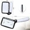 Folding Magnifying Glass with Light, 2X Magnified Glass 5 Dimmable LED Lighted  for Reading, Handheld Rectangular Magnifier for older people