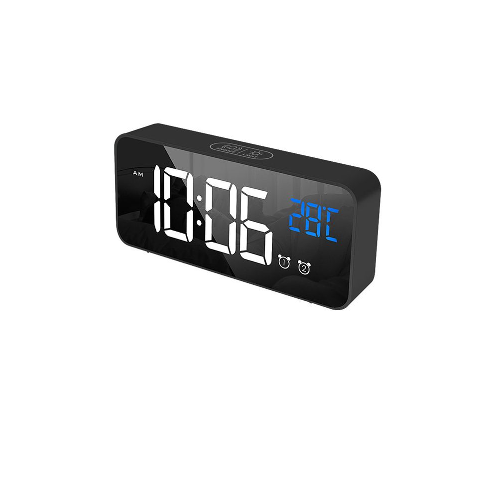 Smart electronic alarm clock creative LED portable electronic watch snooze multiple sets of alarm clock can be charged