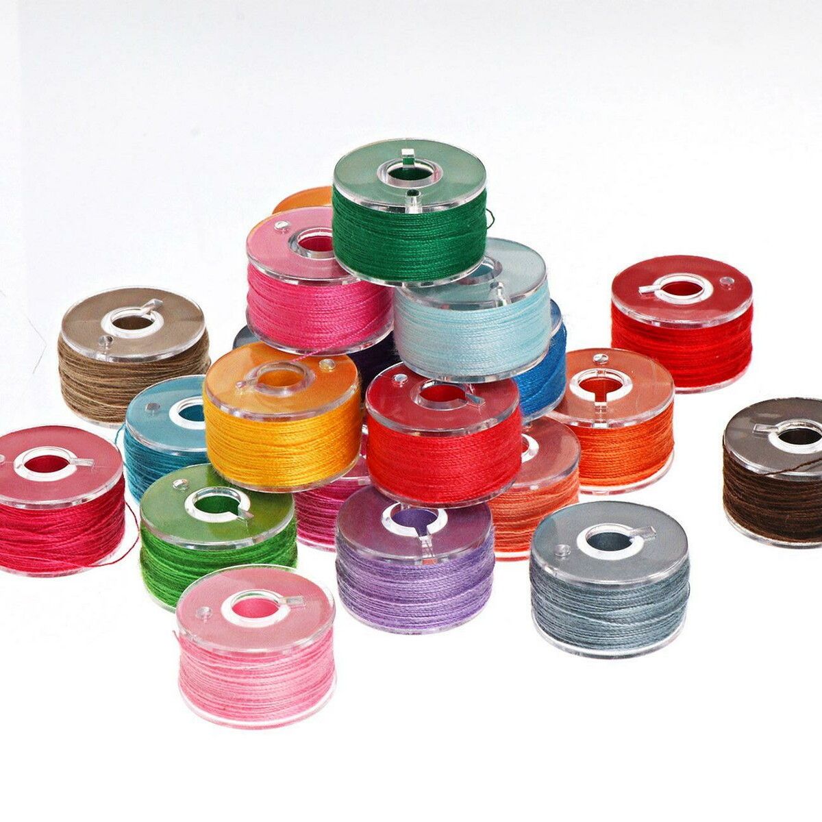 36Pcs Bobbins and Sewing Threads with Bobbin Case for Multiple Sewing