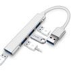 USB Hub, 4-Port USB 3.0 Hub Ultra-Slim Data USB Splitter [Charging Supported] Compatible with MacBook, Laptop, Surface Pro, PC, Flash Drive, Mobile HDD (0.5FT/0.15M)
