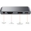 Aluminum Type-C Mobile Pro Hub Adapter with USB-C PD Charging (Space Gray)