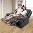 Soft Fabric Recliner Chair Sofa Lounge Armchair Grey Loveseat 2 Seater for Living Room Bedroom