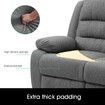 Soft Fabric Recliner Chair Sofa Lounge Armchair Grey Loveseat 2 Seater for Living Room Bedroom