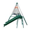 Kid Swing Slide Set Outdoor Playground Playset Equipment Backyard Child 6 Station with Trampoline