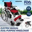 Electric Powered Wheelchair Self-propelled Manual Wheelchair Foldable Lightweight 