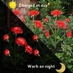 Outdoor Solar Garden Stake Lights, 5 Roses Solar Flowers Lights Outdoor Garden Waterproof 1 Pack, Unique Solar Decorative Lights for Yard Patio Pathway Courtyard Garden Lawn, Red