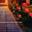 Outdoor Solar Garden Stake Lights, 5 Roses Solar Flowers Lights Outdoor Garden Waterproof 1 Pack, Unique Solar Decorative Lights for Yard Patio Pathway Courtyard Garden Lawn, Red